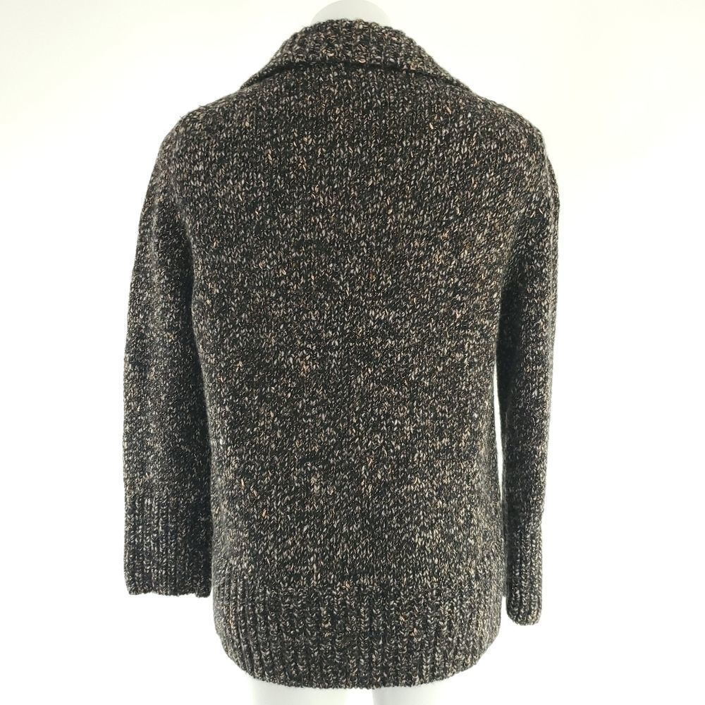 Lorena Antoniazzi Wool Cashmere Blend Zip Front Mock Neck Marled Knit Sweater 44 - Picture 5 of 7